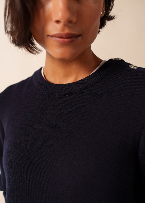 Saint James Marée Long Knitted Dress NAVY