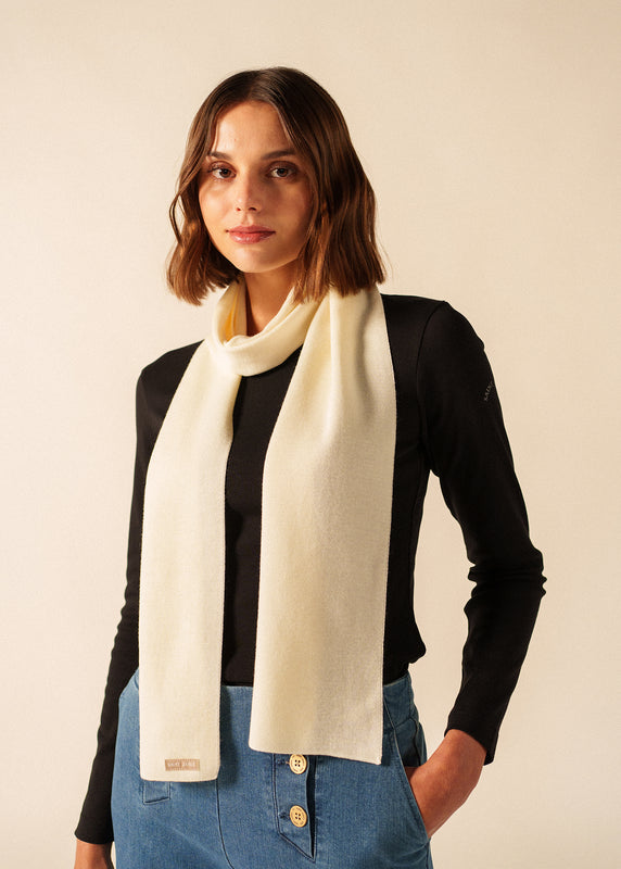 Saint James Marée Solid Scarf BLANC