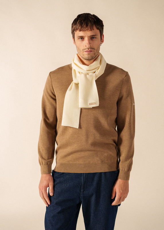 Saint James Marée Solid Scarf BLANC