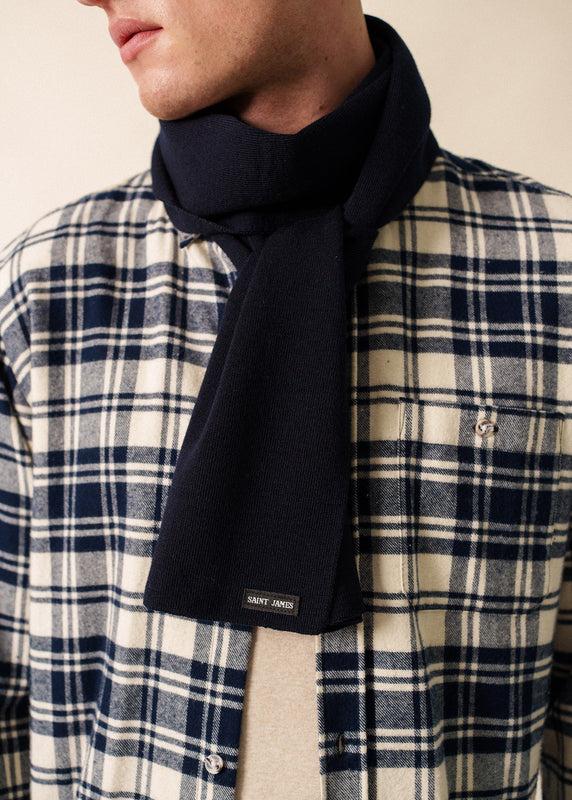 Saint James Marée Solid Scarf NAVY