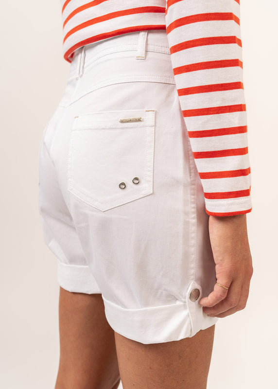 Saint James Marie Plain Shorts BLANC