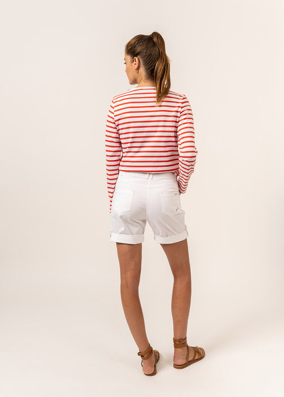 Saint James Marie Plain Shorts BLANC