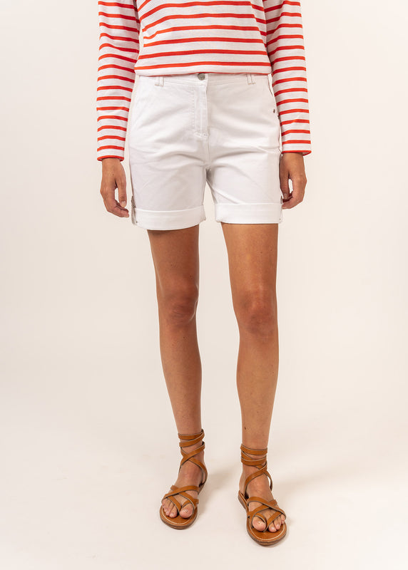 saint james Marie plain shorts BLANC