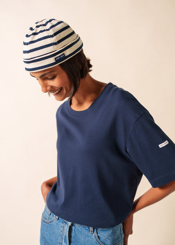 saint james Miki Meridien deck hat ECRU/MARINE