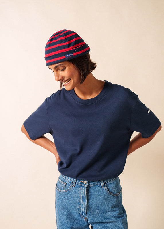 saint james Miki Meridien deck hat MARINE/TULIPE