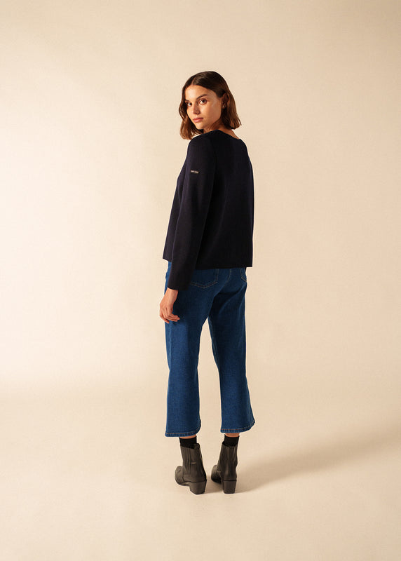 Saint James Modane Buttoned Jumper NAVY