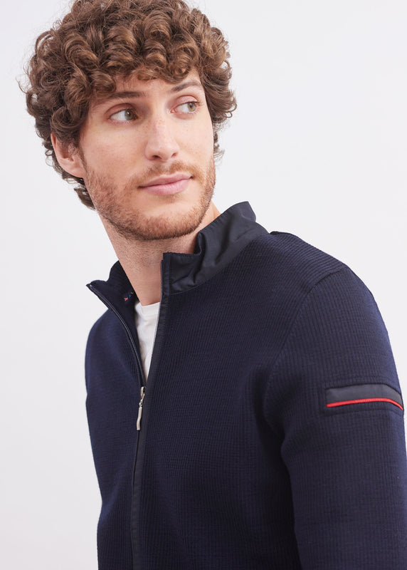 Saint James Navigateur Zipped Cardigan NAVY