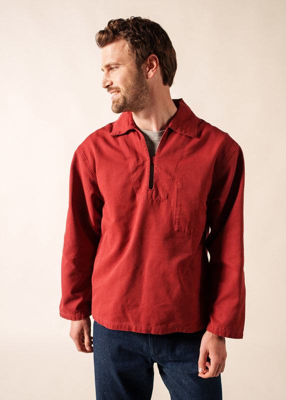 saint james Nemo authentic sailor smock BRIQUE