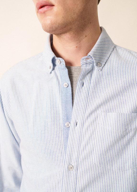 Saint James Nolan Striped Shirt AMIRAL/ECUME