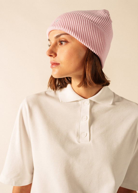 Saint James Oblik Cotton Beanie ROSE