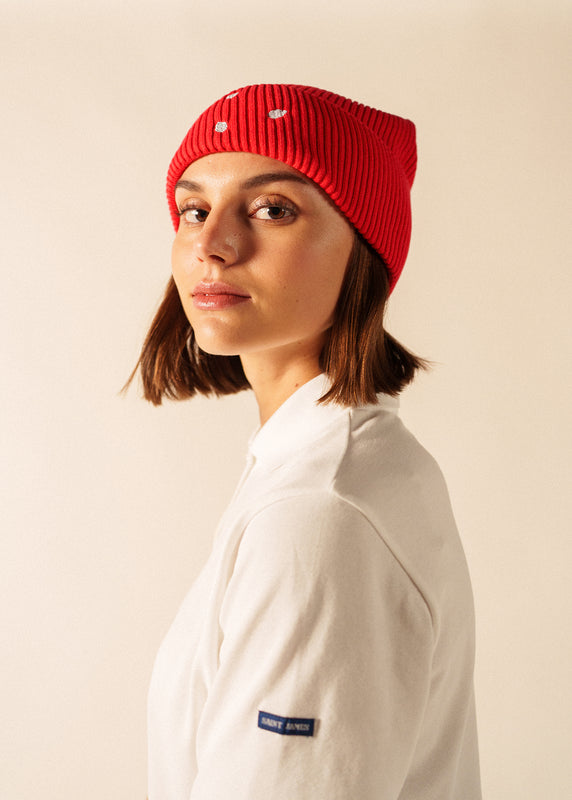 Saint James Oblik Cotton Beanie TULIPE