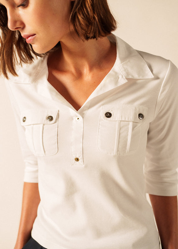 Saint James Oléron Polo Shirt BLANC
