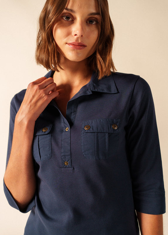 Saint James Oléron Polo Shirt MARINE