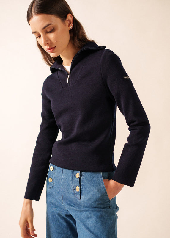 saint james Passerelle trucker jumper NAVY