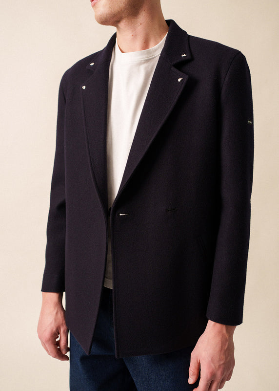 Saint James Perfecto Wool Peacoat NAVY