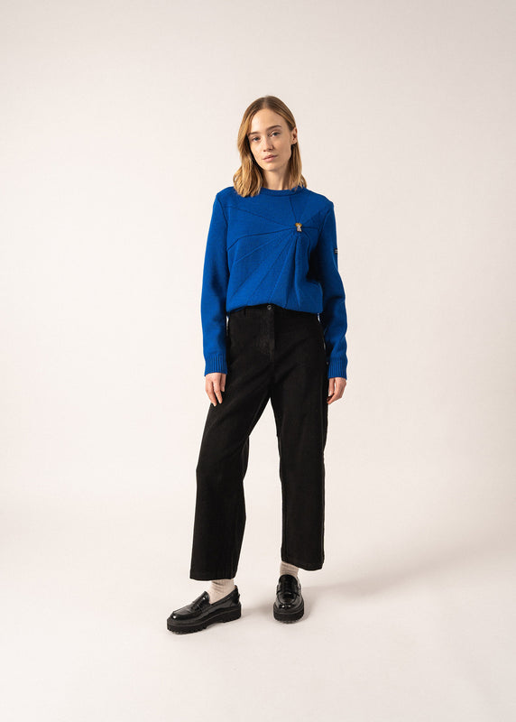saint james Phare Wool Jumper with Brooch GITANE