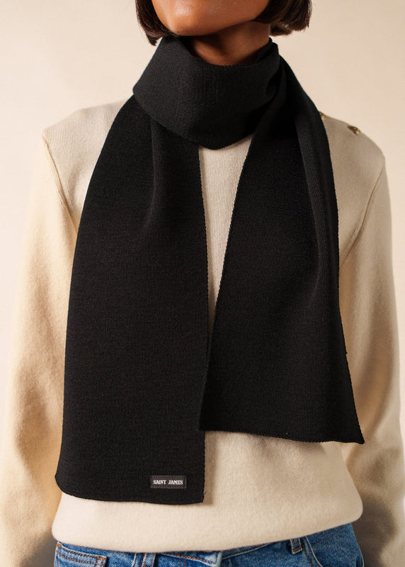 Saint James Plain Scarf NOIR