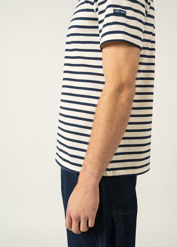 Saint James Plouider Striped T-shirt ECRU/MARINE
