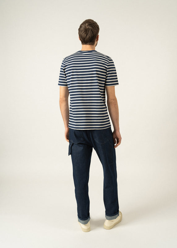 Saint James Plouider Striped T-shirt MARINE/ECRU