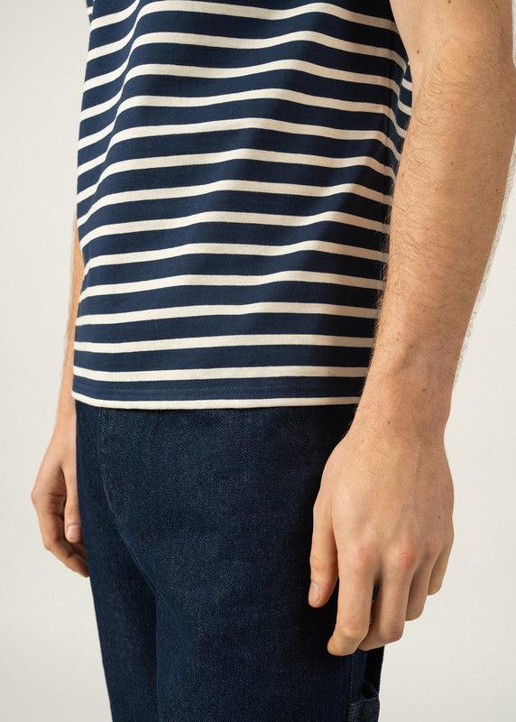 Saint James Plouider Striped T-shirt MARINE/ECRU