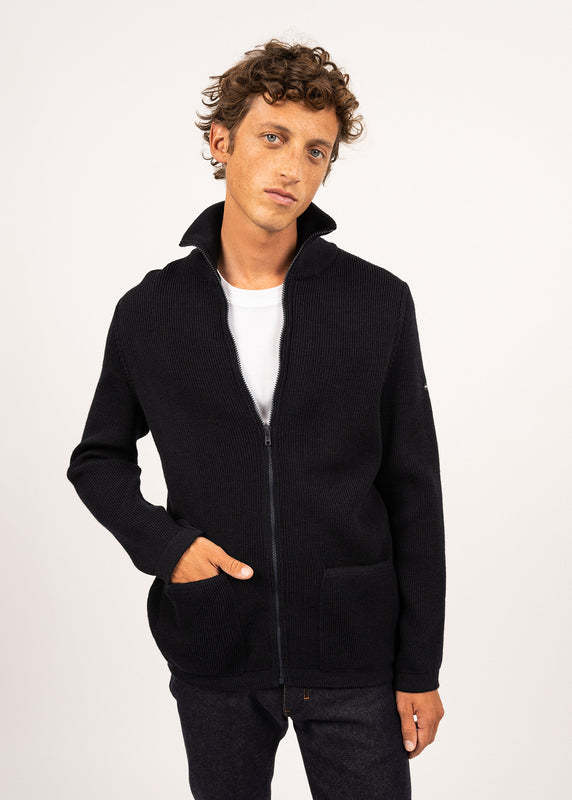 saint james Quiberon zipped jacket NAVY