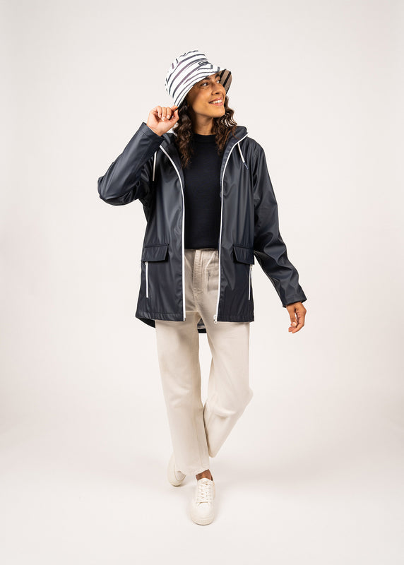 Saint James Rain Bucket Hat RAYE ECUME/MARINE