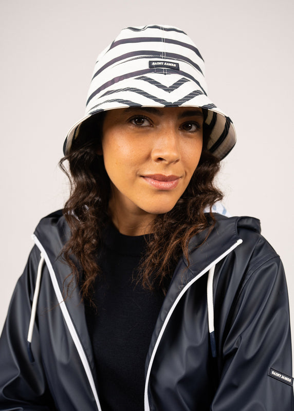 Saint James Rain Bucket Hat RAYE ECUME/MARINE