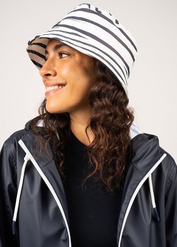 saint james Rain bucket hat RAYE ECUME/MARINE