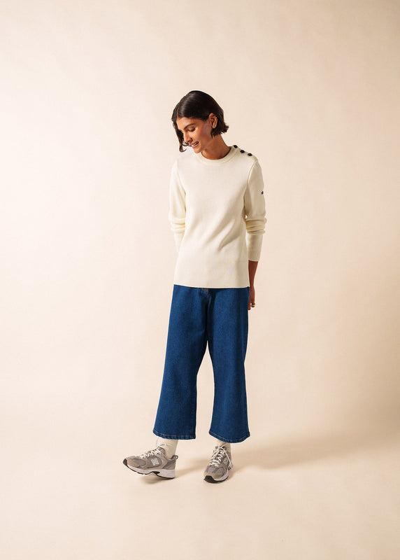 Saint James Rochefort Plain Sailor Jumper ECUME