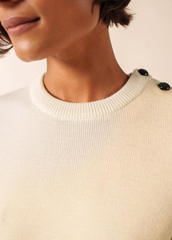 Saint James Rochefort Plain Sailor Jumper ECUME