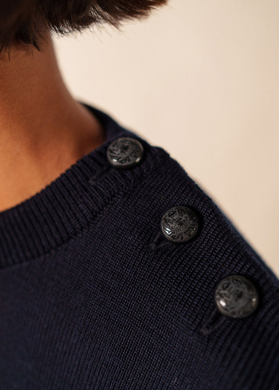 Saint James Rochefort Plain Sailor Jumper NAVY