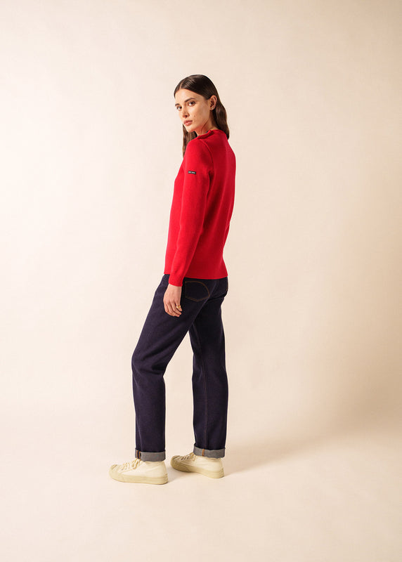 Saint James Rochefort Plain Sailor Jumper ROUGE