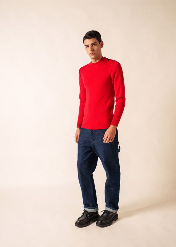 Saint James Rochefort Sailor Jumper ROUGE