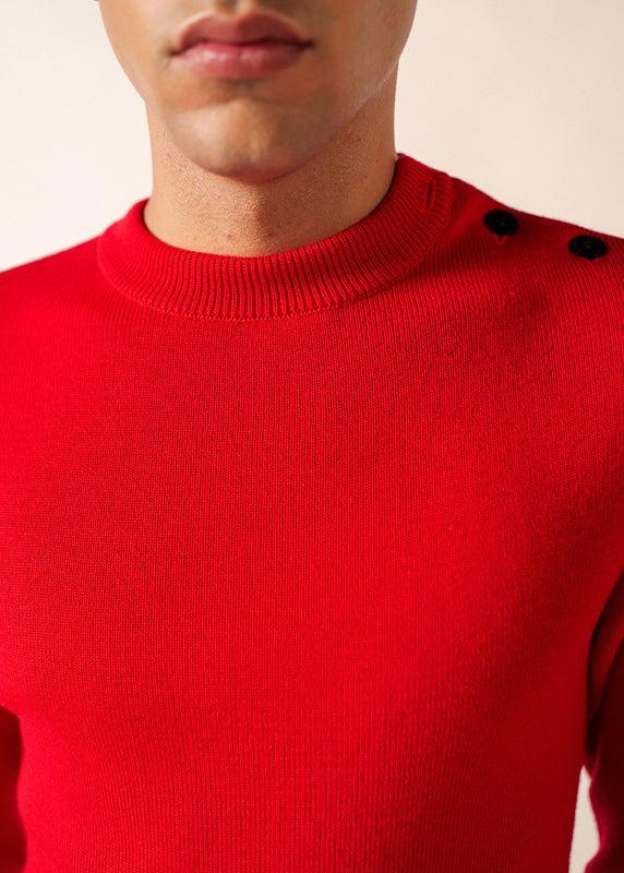 Saint James Rochefort Sailor Jumper ROUGE
