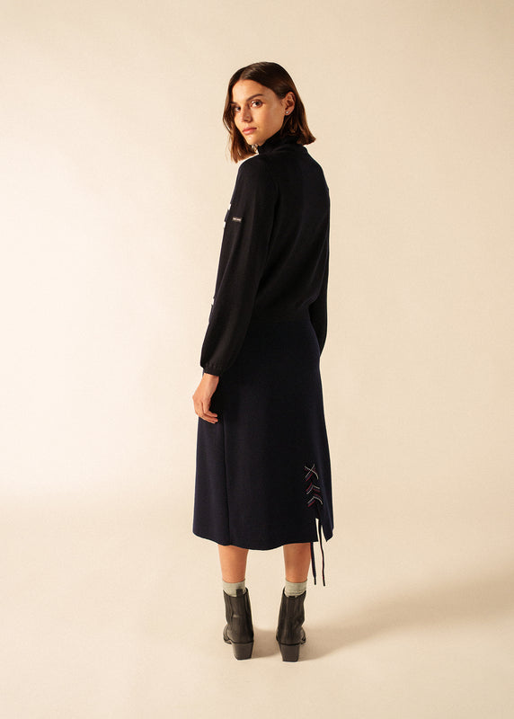 Saint James Sailor Wool Jumper NAVY/ECUME