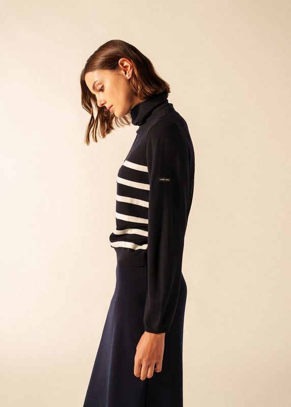 Saint James Sailor Wool Jumper NAVY/ECUME
