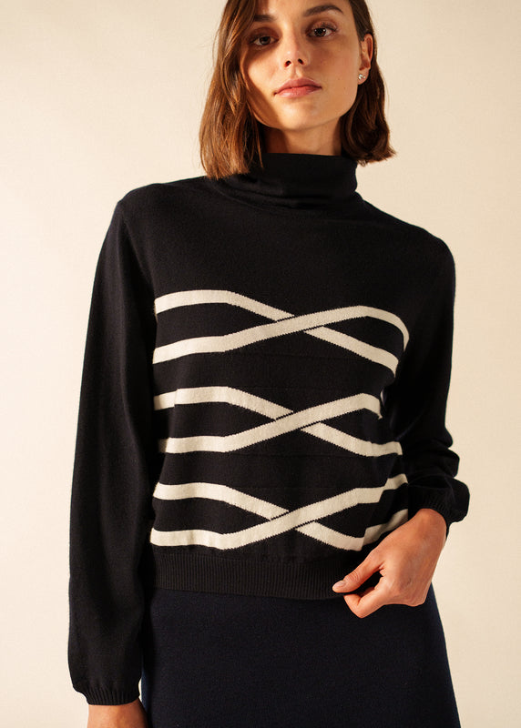 saint james Sailor Wool Jumper NAVY/ECUME