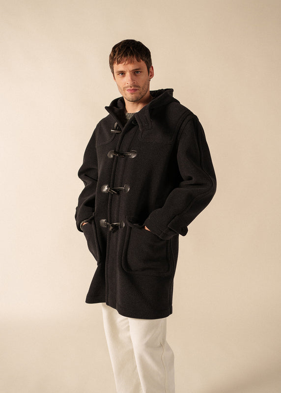 saint james Saturne classic duffle-coat ANTHRACITE