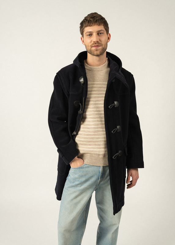 saint james Saturne classic duffle-coat NAVY
