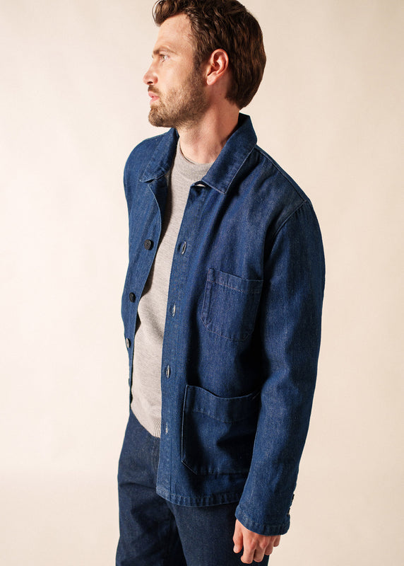 saint james Sirocco fisherman's jacket DENIM
