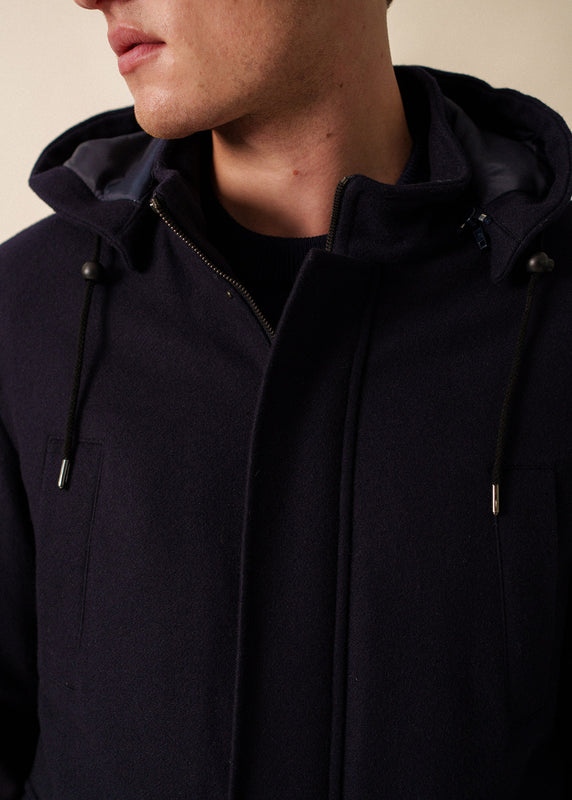 Saint James St Jean Wool Coat NAVY