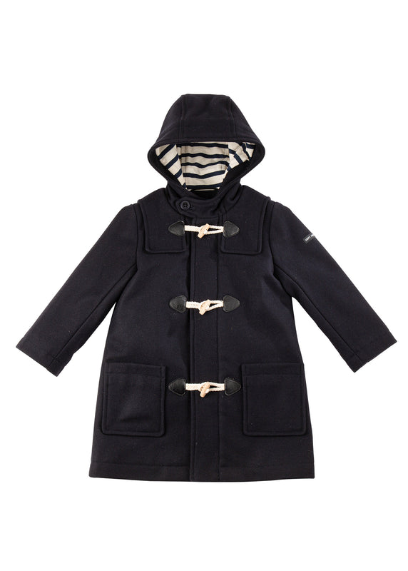 saint james St Malo duffle-coat for children NAVY