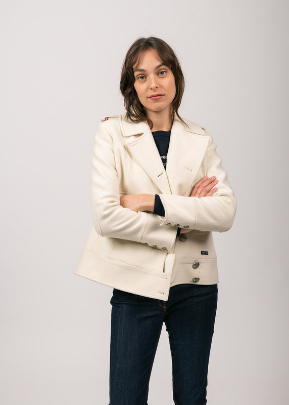 saint james Ste Brigitte peacoat BLANC D'HIVER