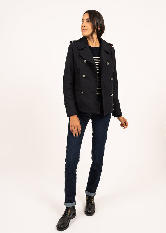Saint James Ste Brigitte Peacoat NAVY