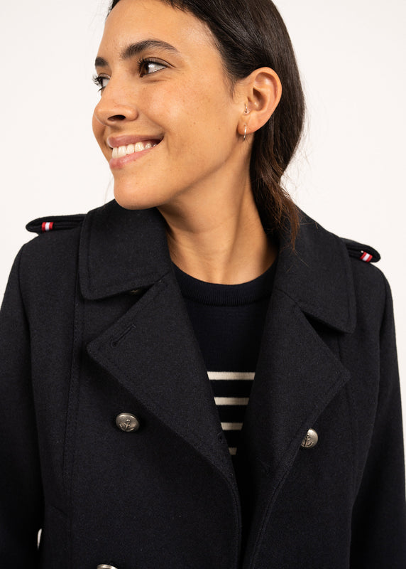 Saint James Ste Brigitte Peacoat NAVY