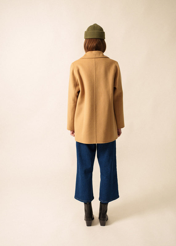 Saint James Ste Elina Pea Coat BEIGE FONCE