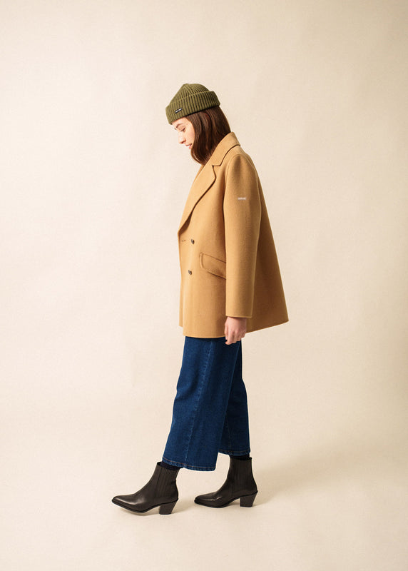 Saint James Ste Elina Pea Coat BEIGE FONCE