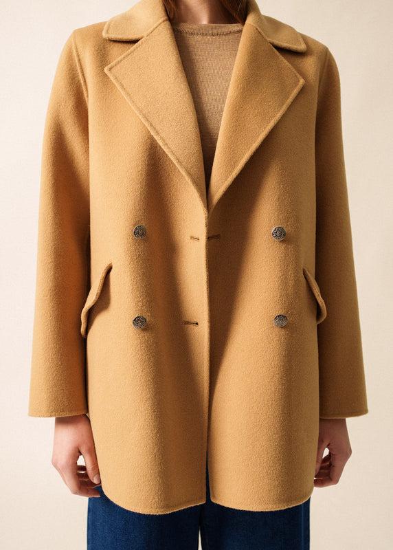Saint James Ste Elina Pea Coat BEIGE FONCE