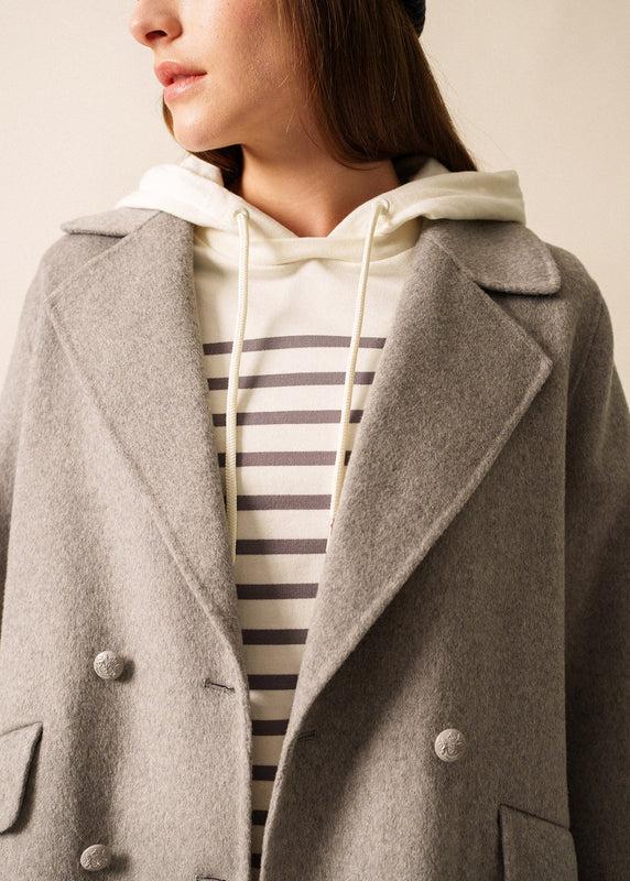 Saint James Ste Elina Pea Coat GRIS