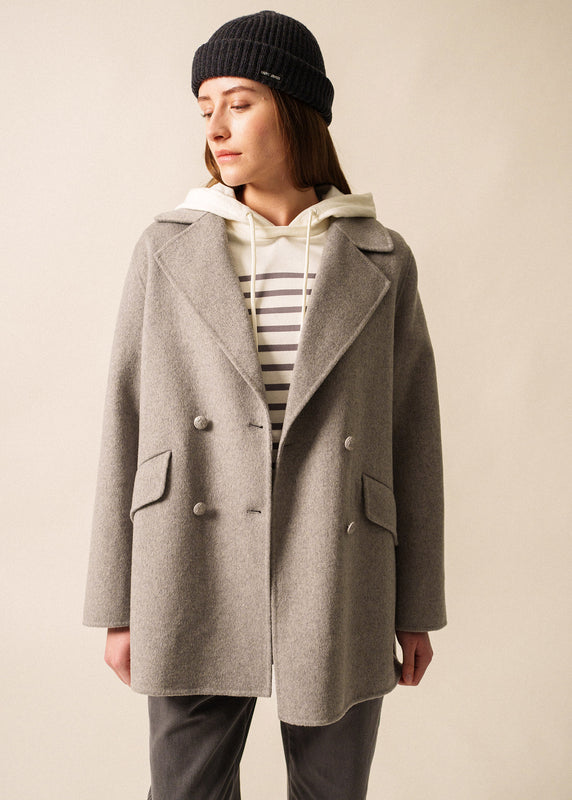saint james Ste Elina pea coat GRIS
